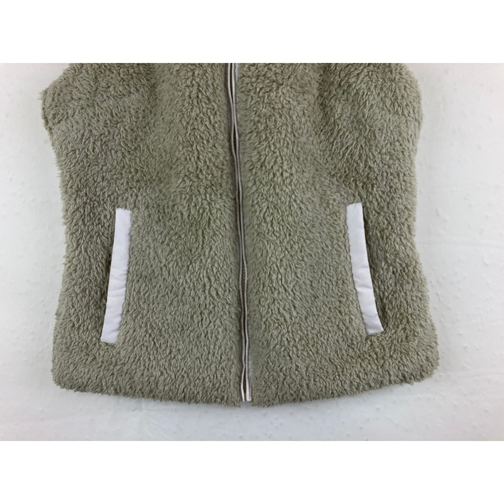 Patagonia Los Gatos Fleece Vest Women Sz S Khaki Zip Up Granola Preppy Teddy - Picture 4 of 9